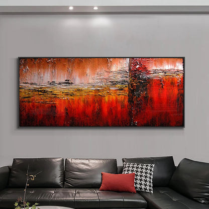 Vibrant Sunburst Abstract Oil Painting for Stunning Home Decor