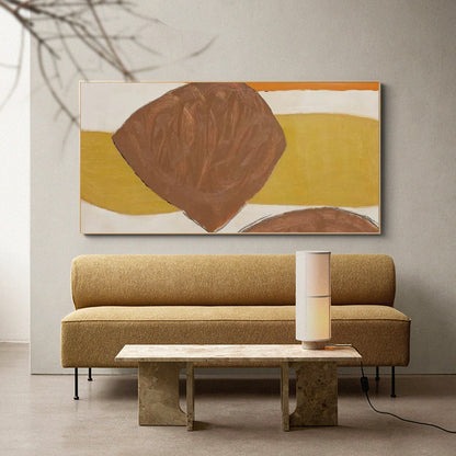 Contemporary Minimalist Geometric Oil Painting for Modern Home Decor