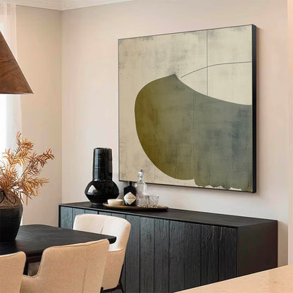 Contemporary Minimalist Abstract Oil Painting for Modern Home Decor