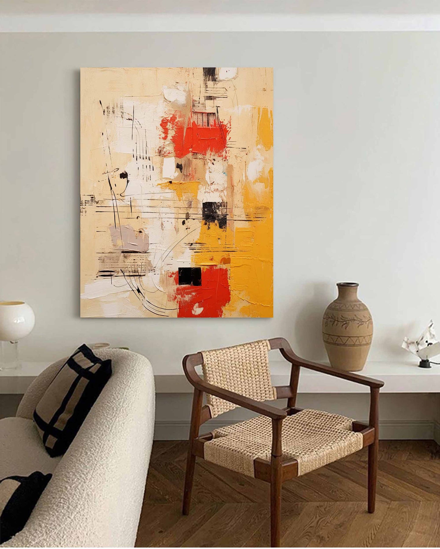 Vibrant Abstract Oil Painting for Modern Home Decor and Art Enthusiasts