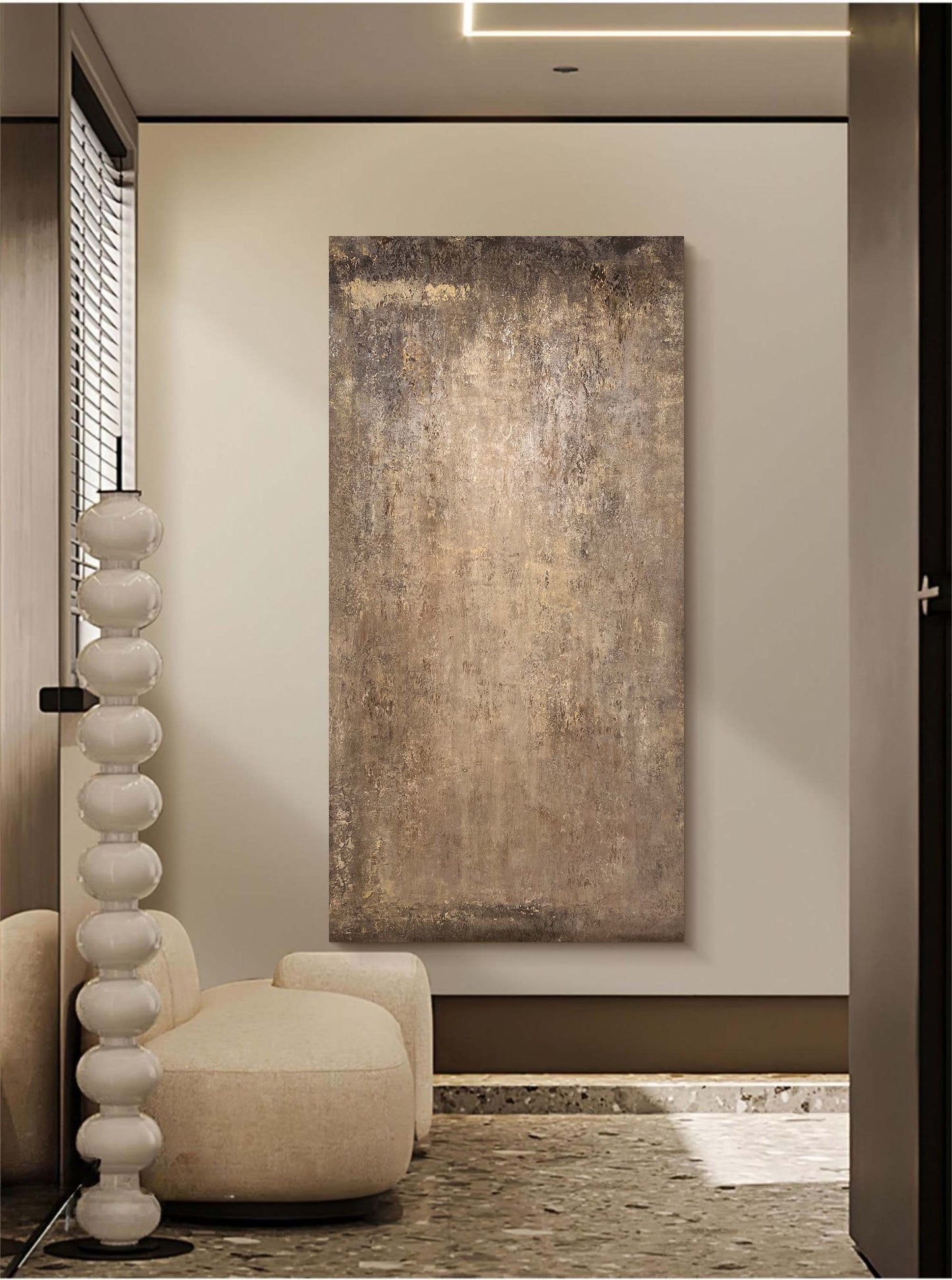 Elegant Minimalist Abstract Oil Painting for Modern Home Decor