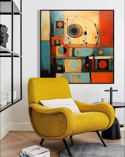 Vibrant Abstract Oil Painting for Modern Home Decor and Artistic Expression