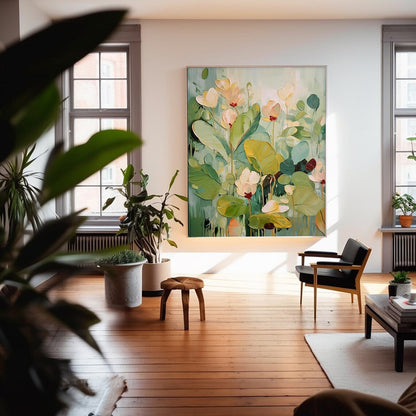Vibrant Floral Oil Painting for Brightening Your Home Decor