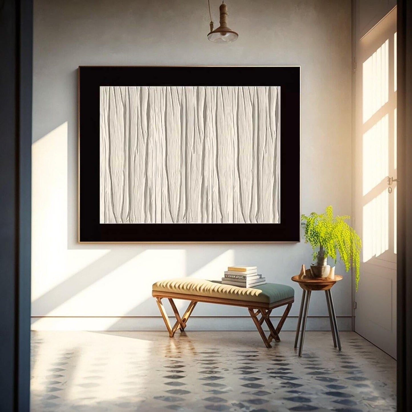 Contemporary Minimalist Oil Painting for Modern Home Decor