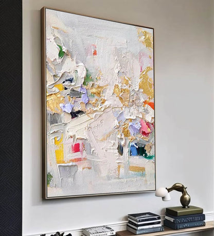 Colorful Abstract Oil Painting for Modern Home Décor and Artistic Inspiration