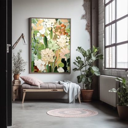 Colorful Floral Oil Painting for Elegant Home Decor