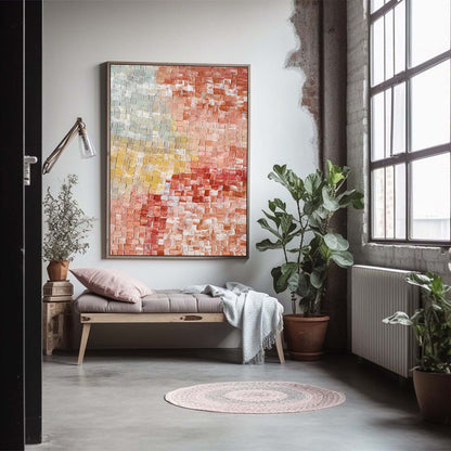 Colorful Abstract Oil Painting for Modern Home Decor and Wall Art