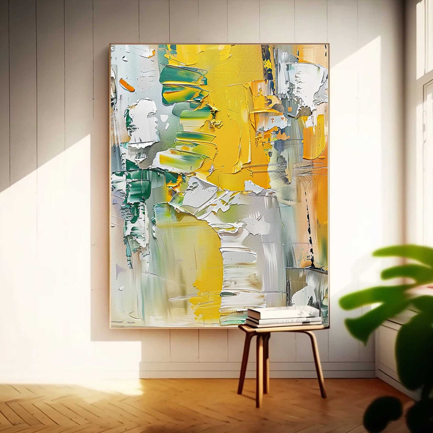 Vibrant Abstract Oil Painting for Modern Home Decor and Artistic Expression