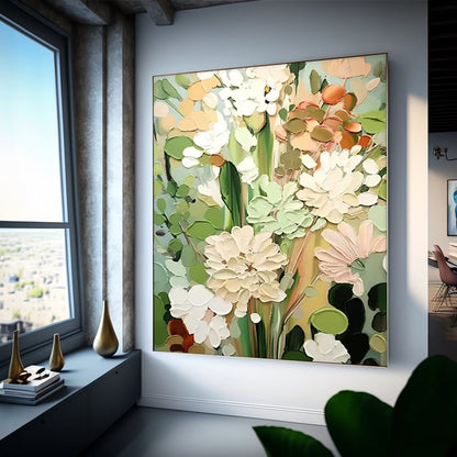 Colorful Floral Oil Painting for Elegant Home Decor