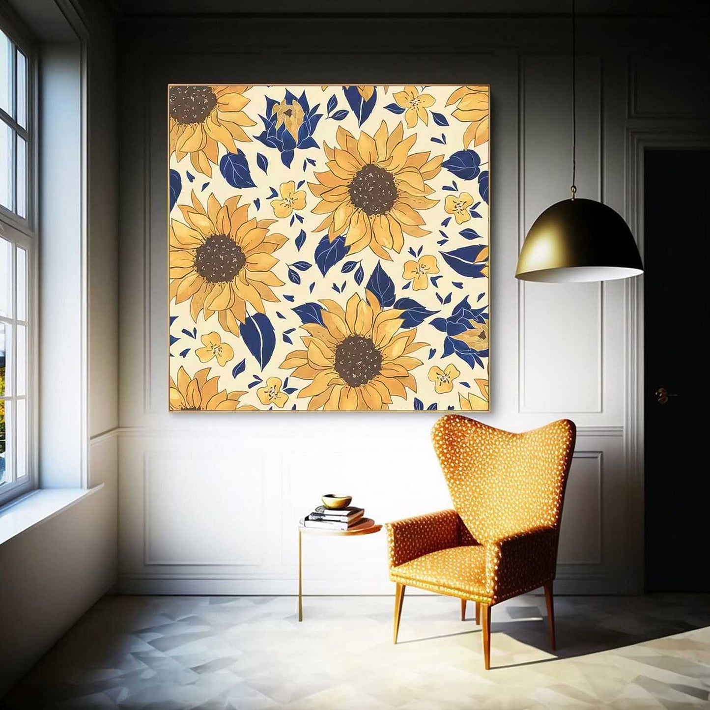 Vibrant Sunflower Oil Painting - Floral Wall Art for Bright Home Decor