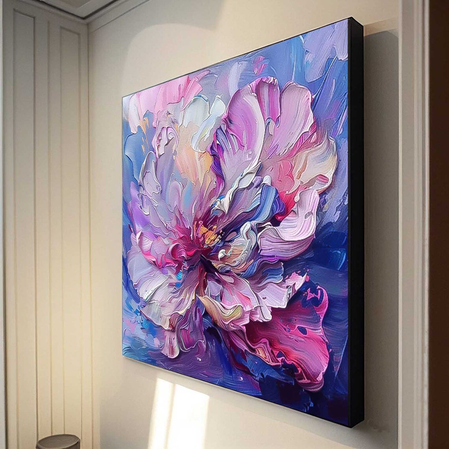 Vibrant Floral Oil Painting - Abstract Art for Home Decor and Elegant Gift