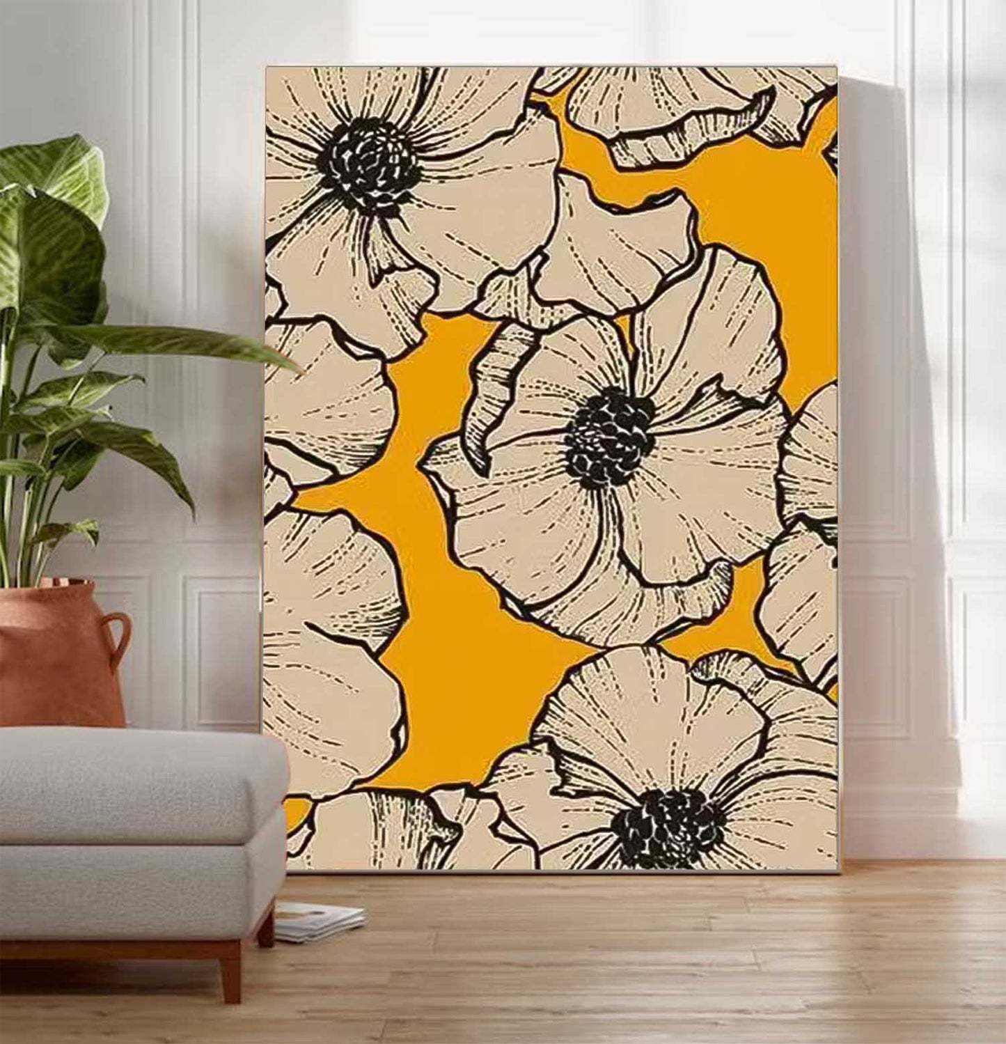 Vibrant Floral Oil Painting on Canvas for Stunning Home Decor