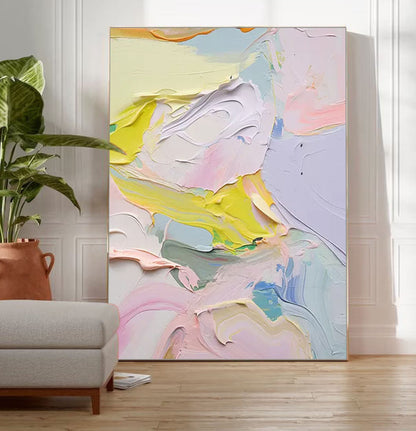 Vibrant Abstract Flavored Oil Painting for Modern Home Decor