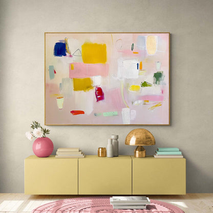 Vibrant Abstract Oil Painting on Canvas - Modern Artistic Home Décor