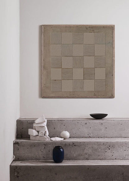 Elegant Wabi-Sabi Minimalist Oil Painting for Modern Home Decor