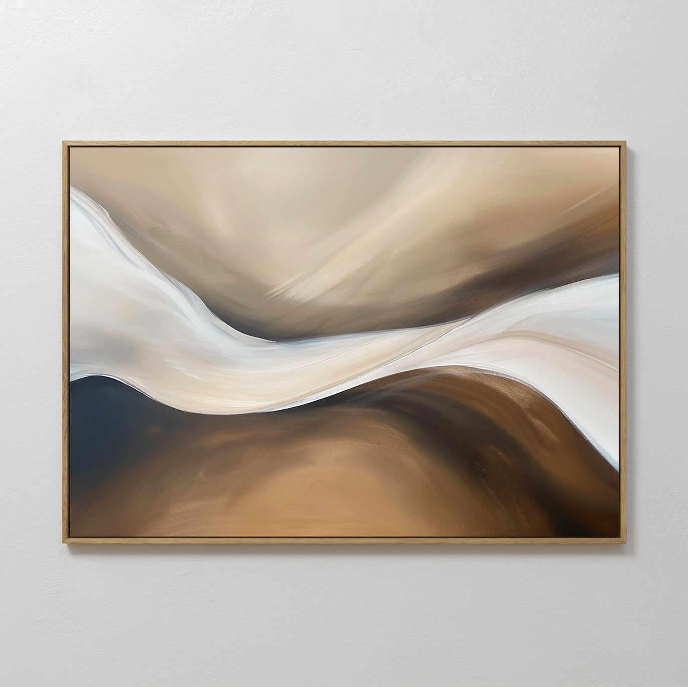 Serene Abstract River Landscape Oil Painting for Modern Home Decor