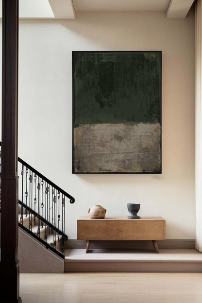 Serene Green and Neutral Abstract Art for Modern Home Decor