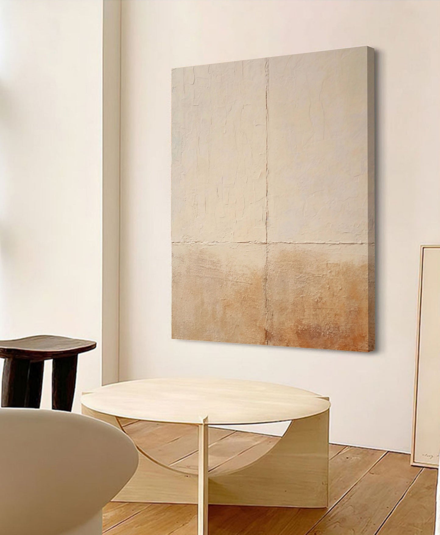 Contemporary Minimalist Oil Painting for Modern Home Decor