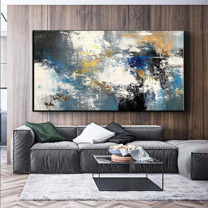 Abstract Oil Painting of Serenity and Colorful Mood for Modern Home Decor