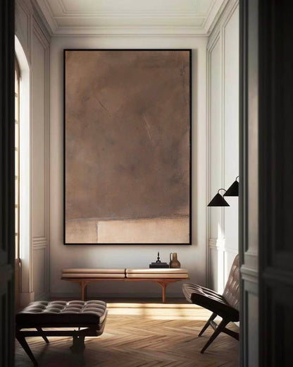 Elegant Minimalist Abstract Oil Painting for Contemporary Home Decor