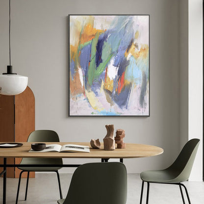 Vibrant Modern Abstract Oil Painting for Contemporary Home Decor