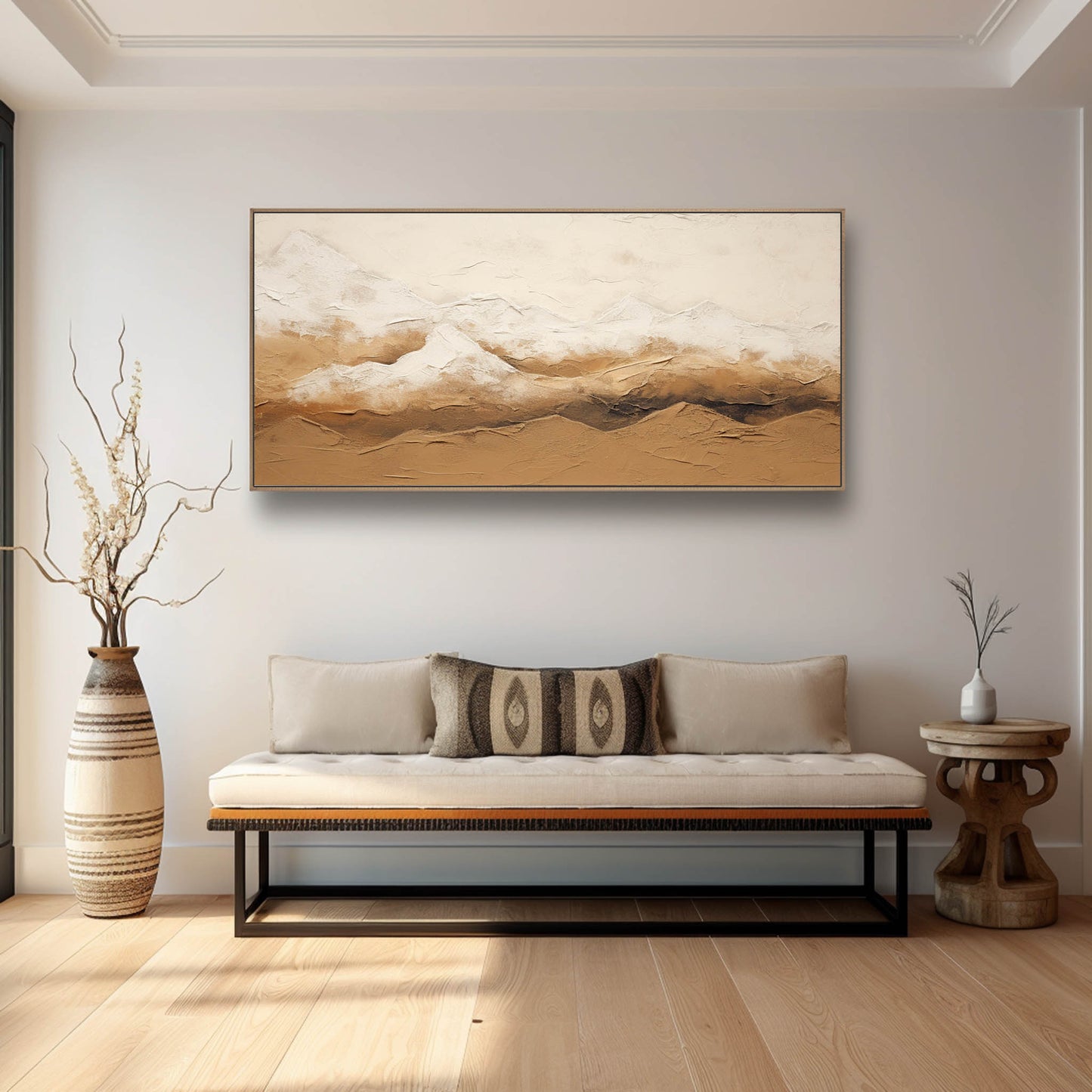 Abstract Mountain Landscape Oil Painting for Modern Home Decor