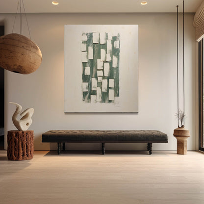 Modern Wabi-Sabi Abstract Oil Painting for Contemporary Home Decor