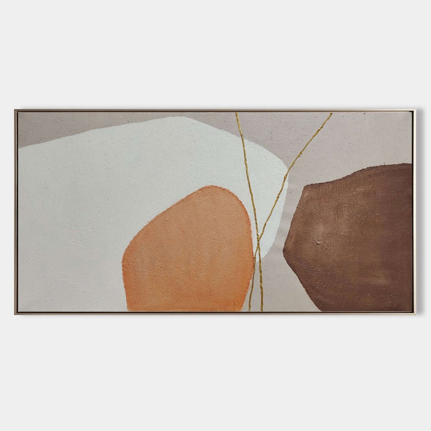 Abstract Earthy Tones Oil Painting for Modern Home Decor