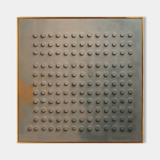 Minimalist Wabi-Sabi Inspired Textured Oil Painting for Modern Home Decor