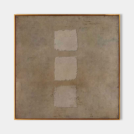 Minimalist Wabi-Sabi Oil Painting for Serene Home Decor and Unique Wall Art