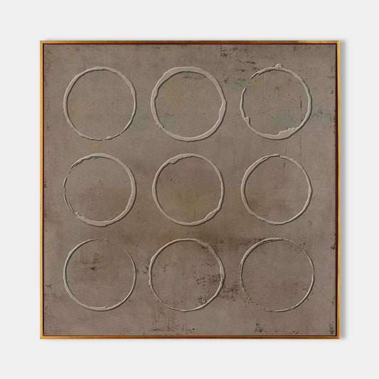 Modern Wabi-Sabi Abstract Circle Wall Art for Minimalist Home Decor