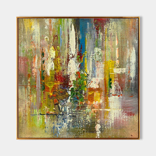 Vibrant Abstract Oil Painting for Modern Home Decor and Art Enthusiasts