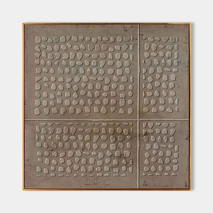 Rustic Wabi-Sabi Oil Painting for Modern Minimalist Home Décor