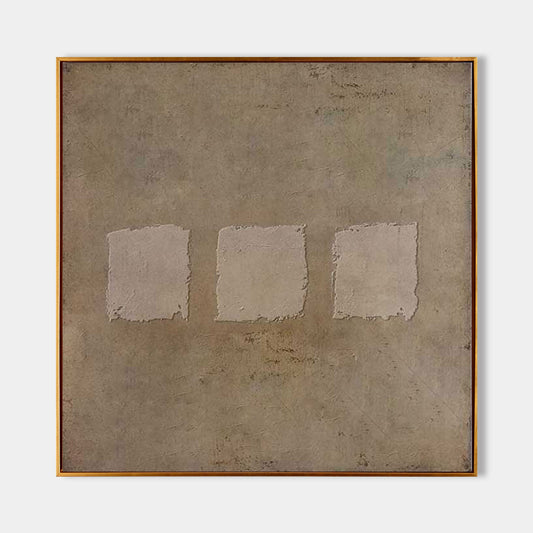 Minimalist Wabi-Sabi Oil Painting for Modern Interior Decor