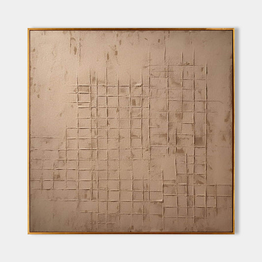 Elegant Wabi-Sabi Oil Painting for Minimalist Home Decor and Art Lovers