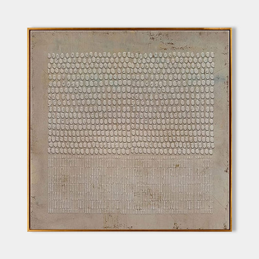 Minimalist Wabi-Sabi Abstract Oil Painting for Modern Wall Decor