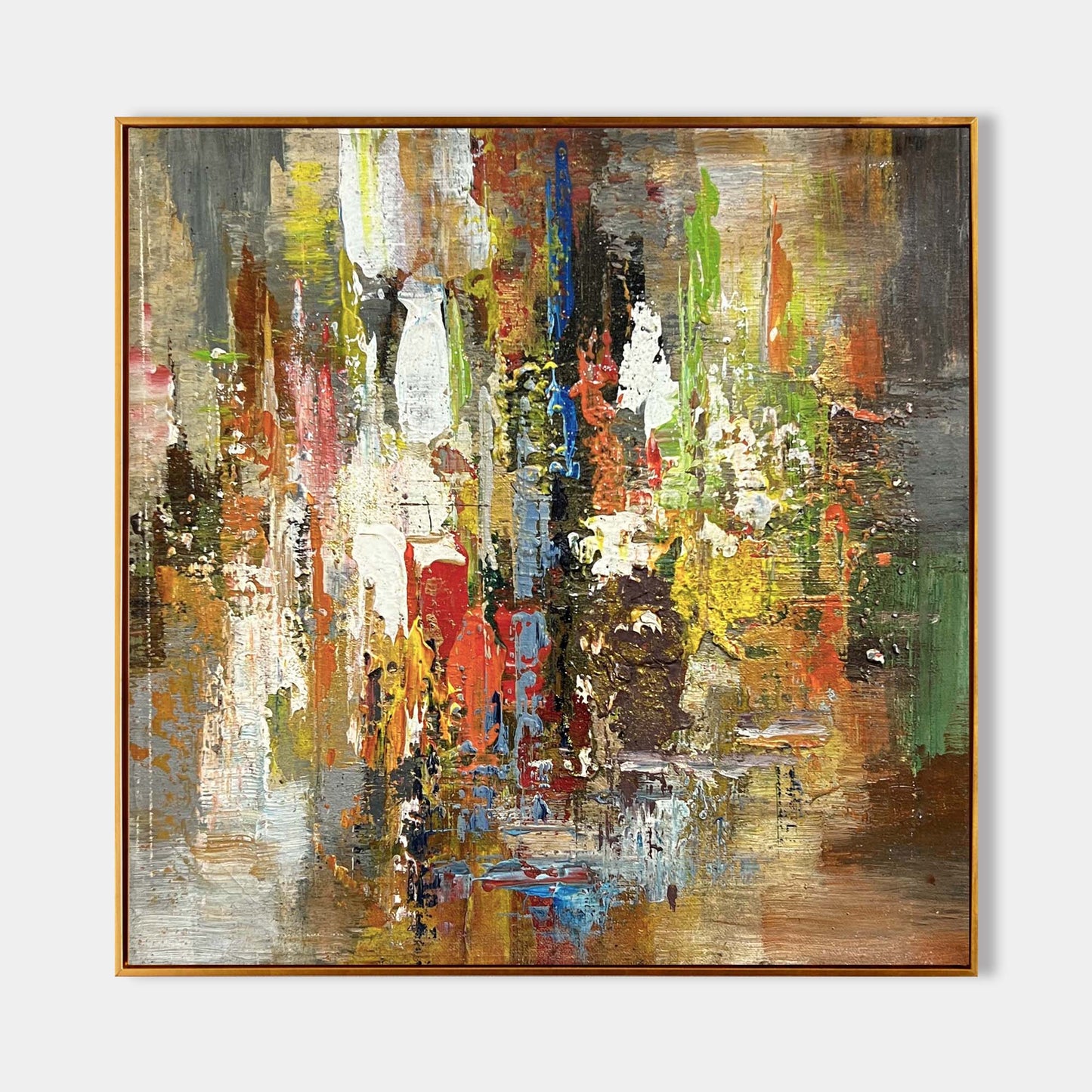 Vibrant Colorful Abstract Oil Painting for Modern Art Collectors