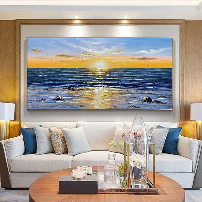 Sunset Serenity Over St. Lucia's Tranquil Waves - Scenic Oil Painting