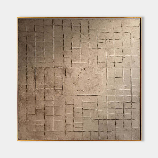 Minimalist Wabi-Sabi Texture Oil Painting for Modern Home Decor