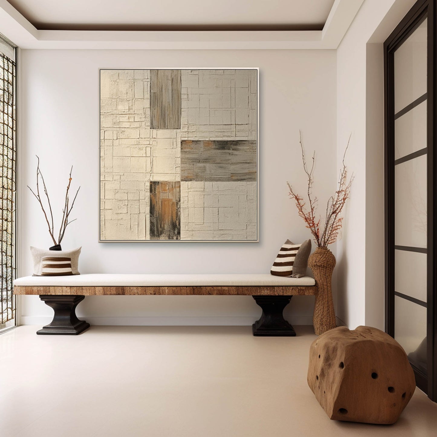 Stylish Wabi-Sabi Wall Art for Modern Home Decor - Unique Oil Painting