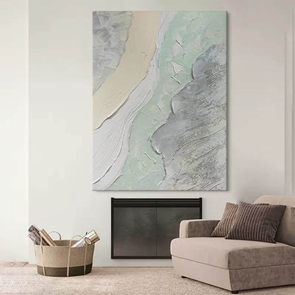 Serene Abstract Oil Painting Wall Art for Modern Home Décor