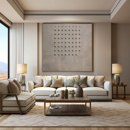 Minimalist Wabi-Sabi Oil Painting for Modern Home Decor and Unique Wall Art