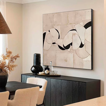 Modern Minimalist Abstract Oil Painting for Contemporary Home Decor