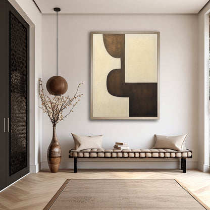 Modern Abstract Minimalist Oil Painting for Elegant Home Decor