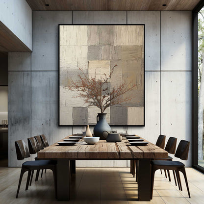 Abstract Wabi-Sabi Oil Painting for Modern Home Decor