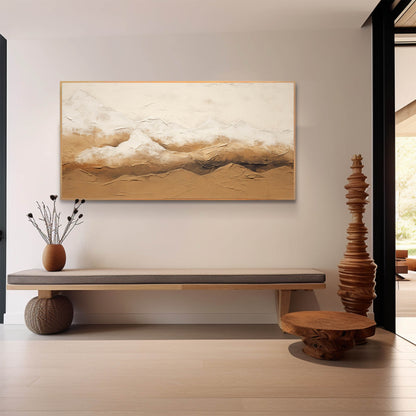 Abstract Mountain Landscape Oil Painting for Modern Home Decor