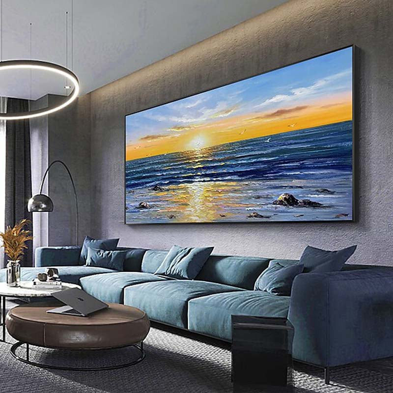 Sunset Serenity Over St. Lucia's Tranquil Waves - Scenic Oil Painting