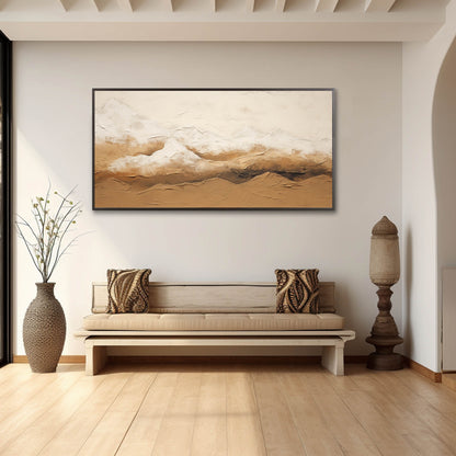 Abstract Mountain Landscape Oil Painting for Modern Home Decor