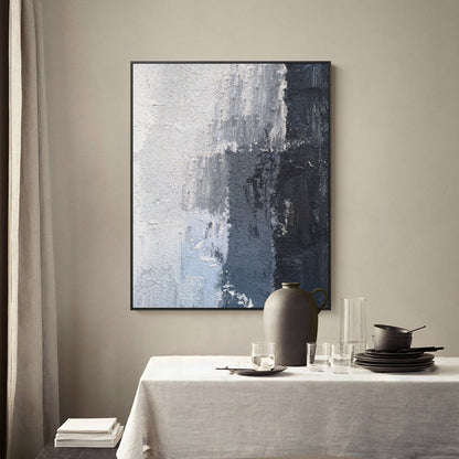 ‚ÄúContemporary Blue Abstract Oil Painting for Modern Home Decor‚Äù