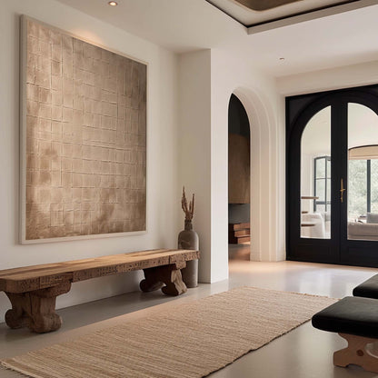 Elegant Wabi-Sabi Textured Wall Art for Minimalist Home Decor